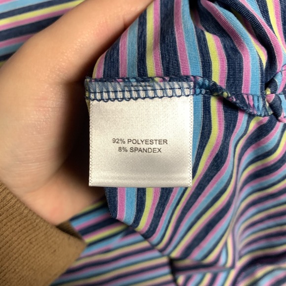 Peter Millar Polo Shirt Mens Medium M Striped Summer Comfort Seven Canyons Golf - Picture 6 of 10